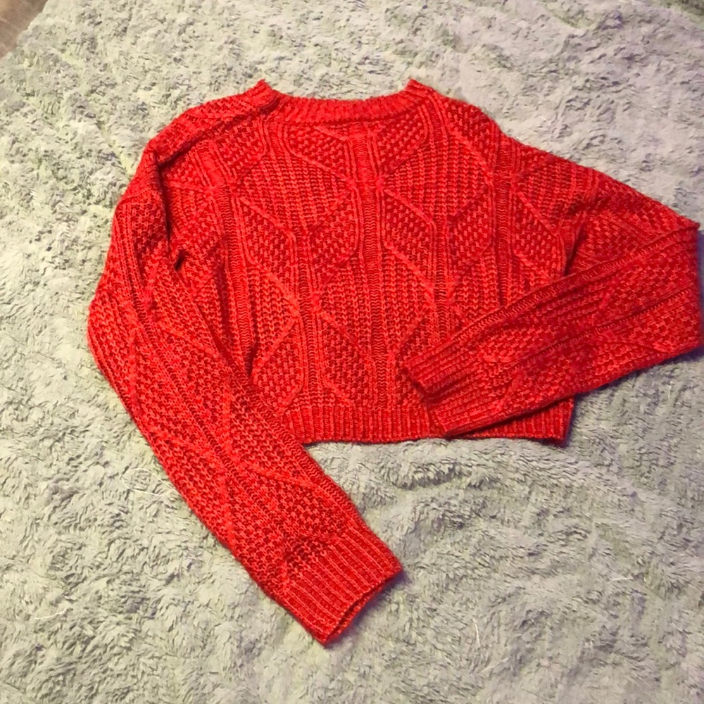 Crop sweater , somewhat see through.